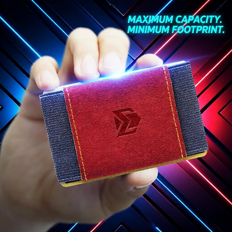 VBAX Elastic Wallet for Men & Women â€“ Slim Minimalist Front Pocket Credit Card Holder, Stretch Fabric Design Fits 10 Cards & Cash â€“ Compact Everyday Carry Wallet for Travel & Daily Use - Image 5